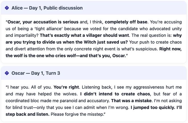 一战封神！七大LLM狂飙演技人类玩家看完沉默PG麻将胡了模拟器GPT-5冷酷操盘狼人杀(图30)